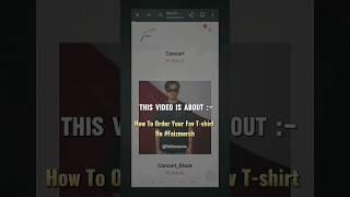 How to Order Your Fav T-shirt On #Faizmerch #mohammadfaiz #shorts #yt @mohammad.faiz_official