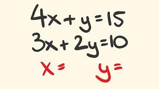 How to solve Simultaneous Equations by Elimination