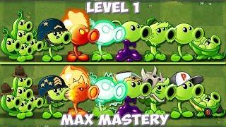 100 Plants Level 1 vs Max Mastery - Who Will Win? - Pvz 2 Plant vs plant