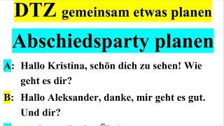 GAST DTZ gemeinsam etwas planen | Eine Abschiedsparty planen