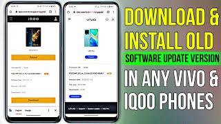 Download & Install Old Software Update Files On Vivo & IQoo Phone's  It's Possible..?