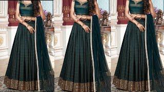 Full circle umbrella cut lehenga cutting and stitching // lehenga cutting and stitching