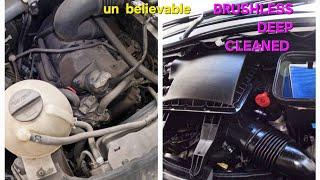 engine bay super cleaning brushless. car detailing,engine oil leaks  how the easily clean it