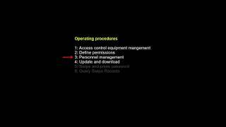 Access Control system software operation video