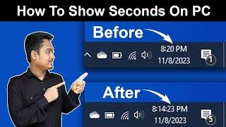 How to show SECONDS in taskbar clock in Windows || show seconds in system clock windows Bangla