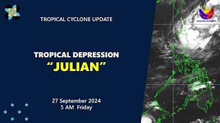 Press Briefing: Tropical Depression #JulianPH at 5AM | September 27, 2024 - Friday