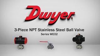 3-Piece NPT Stainless Steel Ball Valve | Series WE02