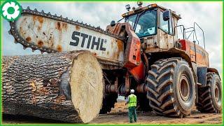 Extreme Dangerous Fastest Big Chainsaw Cutting Tree Machines | Agriculture Technology