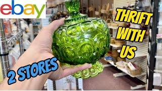 THRIFT WITH US 2 STORES Salvation Army ~ FOUND ART GLASS ~  RESELLING ON EBAY FOR A PROFIT $$$$