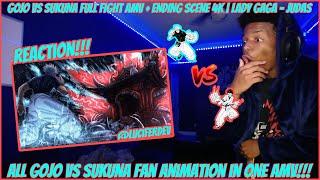 LuciferDev | GOJO VS SUKUNA FULL FIGHT AMV + ENDING SCENE 4K | LADY GAGA - JUDAS (AMV Reaction!!!)