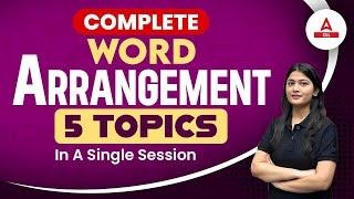 SSC CGL 2023 Reasoning | Complete Word Arrangement | Reasoning by Gunjan Ma'am