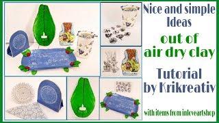 Nice and simple Ideas out of Air Dry Clay by Krikreativ *with inloveartsshop*