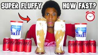 SUPER Fluffy Coke Challenge - 2 LARGE Glasses Chugged!