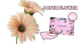 ENG[paperflower]How to make beautiful flowers - gerbera paper flower/ crepe paper flower tutorials