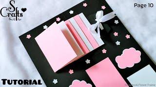 Scrapbook Tutorial ️ Page 10 Flower Frame Handmade gift making | Scrapbook making ideas | S Crafts