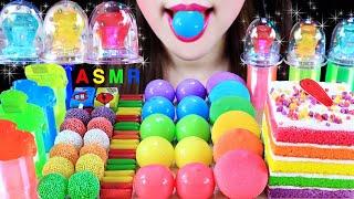 ASMR RAINBOW DESSERT UNICORN KYOHO JELLY MERMAID JELLY LED COLOR CANDY MACARON RAINBOW CAKE CANDYS