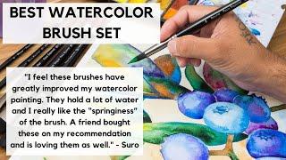 BEST Watercolor PAINTING BRUSHES FOR BEGINNERS | ZenART Supplies Watercolor Brush Set Review