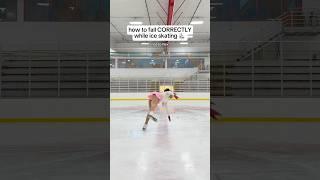 my BIGGEST tip for beginner ice skaters is learn how to fall safely & get up safely ️ #iceskating