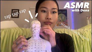 asmr - tapping and scratching massage on acupuncture doll (you) 