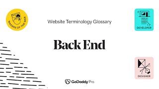 Website Back end | Web Pro Glossary - Website Builders  Vol. 1