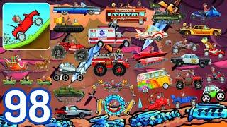 Hill Climb Racing-(Gameplay 98)-Todos Los Autos En MEGAUTOPISTA