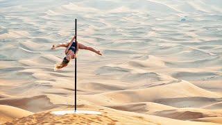 Pole dancing Dubai desert