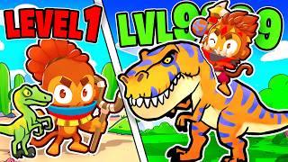 Upgrading NOOB to GOD T-REX Monkey in Bloons TD 6