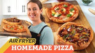 Air Fryer Homemade Pizza Recipes (Margherita + BBQ Chicken) | Cooking with Cosori