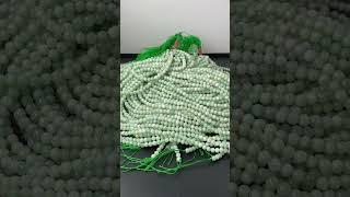 4mm Burma jade beads #jewelrybeads #jadebeads #greenjade #burmajade