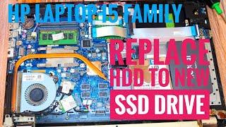 HP 15 Laptop HDD to New SSD with Clone System, Full Disassembling Guide