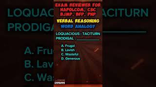 Word Analogy - Verbal Reasoning #napolcomreviewer #wordanalogy #verbalreasoning