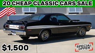 20 Classic Cars for Sale Cheap by Original Owners Today!! Get Yours!