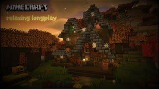 rainy autumn haunted house  ⋆° relaxing longplay ° minecraft (no commentary)