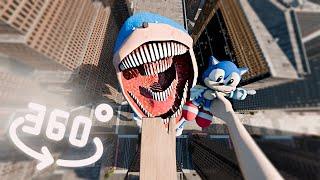 360° FEAR OF HEIGHTS! SHIN SONIC TAPES EATS YOU! | VR / 4K