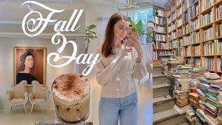 a COZY solo fall day in korea  vintage book store, stunning cafes + autumn favorites