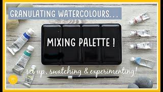 ⭐Exciting NEW WATERCOLOUR PALETTE | Single pigment granulating colours mixing palette!