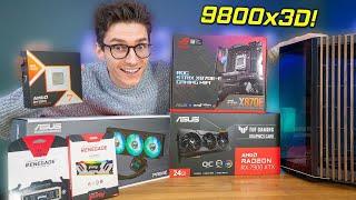 The STUNNING Ryzen 7 9800X3D Gaming PC Build 2024!  RX 7900 XTX, APNX V1 Wood! | AD