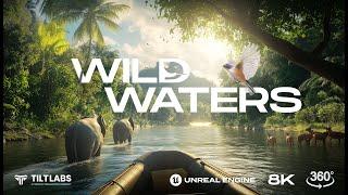 8K Video| Wild Waters VR - A Breathtaking VR River Rafting Adventure| 360° Video| Unreal Engine