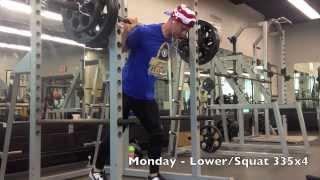 Week of Aug 26 Training. Squat 350x2, Bench 240x2, Deadlift 335x3