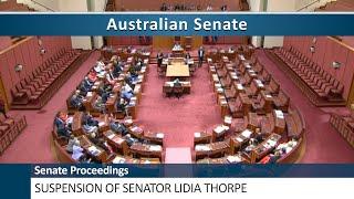 Senate Proceedings - Suspension of Senator Lidia Thorpe