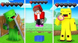 JJ, Mikey and Banana Kid Survive with 0.5 HP - Minecraft Maizen