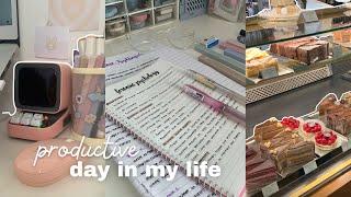 Study vlog a productive day in my life, cute stores, sunsets, strawberry sando etc.