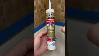 How To Caulk Between Bathroom Shower Pan And Tile! DIY #shorts