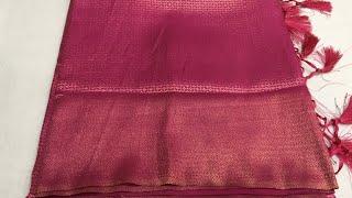 Soft kubera pattu with rich copper zari saree.