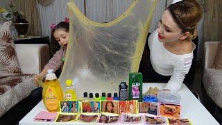 Lina İle Sihirli Annem Karakterlerinden Ne Çıkarsa Slime Challenge Yaptık Kiminki Güzel Oldu