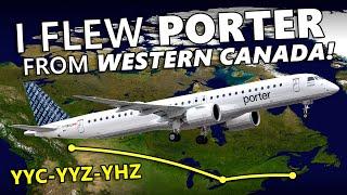 I Flew on Porter's Embraer E2... from Western Canada!