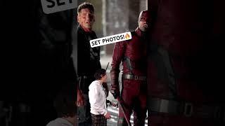 DAREDEVIL & PUNISHER! #setphotos #daredevil #punisher #daredevilbornagain #marvel #mcu