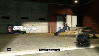 [4K] Watch Dogs - NPC: "I´ll Just Do Bench Push ups despite a guy in a car is watching me."