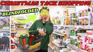 BLINDFOLDED CHRISTMAS TACK SHOPPING! HARLOW'S VLOGMAS