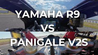 Yamaha R9 vs Ducati Panigale V2 S - Sevilla circuit onboard